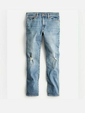 J Crew Women's Light Blue Distressed Slim Boyfrien Jeans
